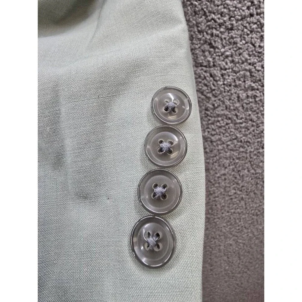 Bar III Slim-Fit Wool Blend Suit Jacket Men's 38L Sage Solid Pockets Long Sleeve